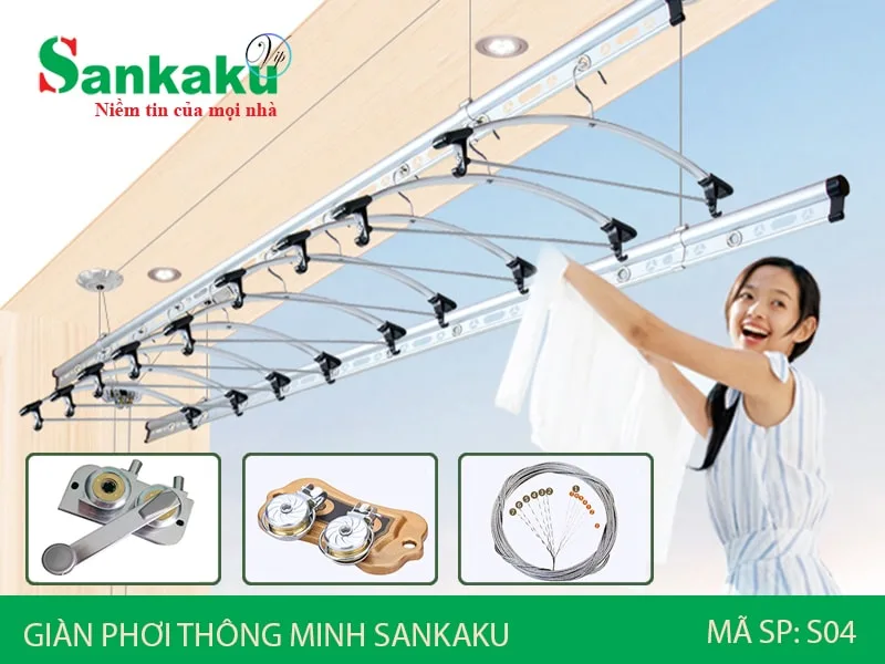 Giàn Phơi Thông Minh  Sankaku S4